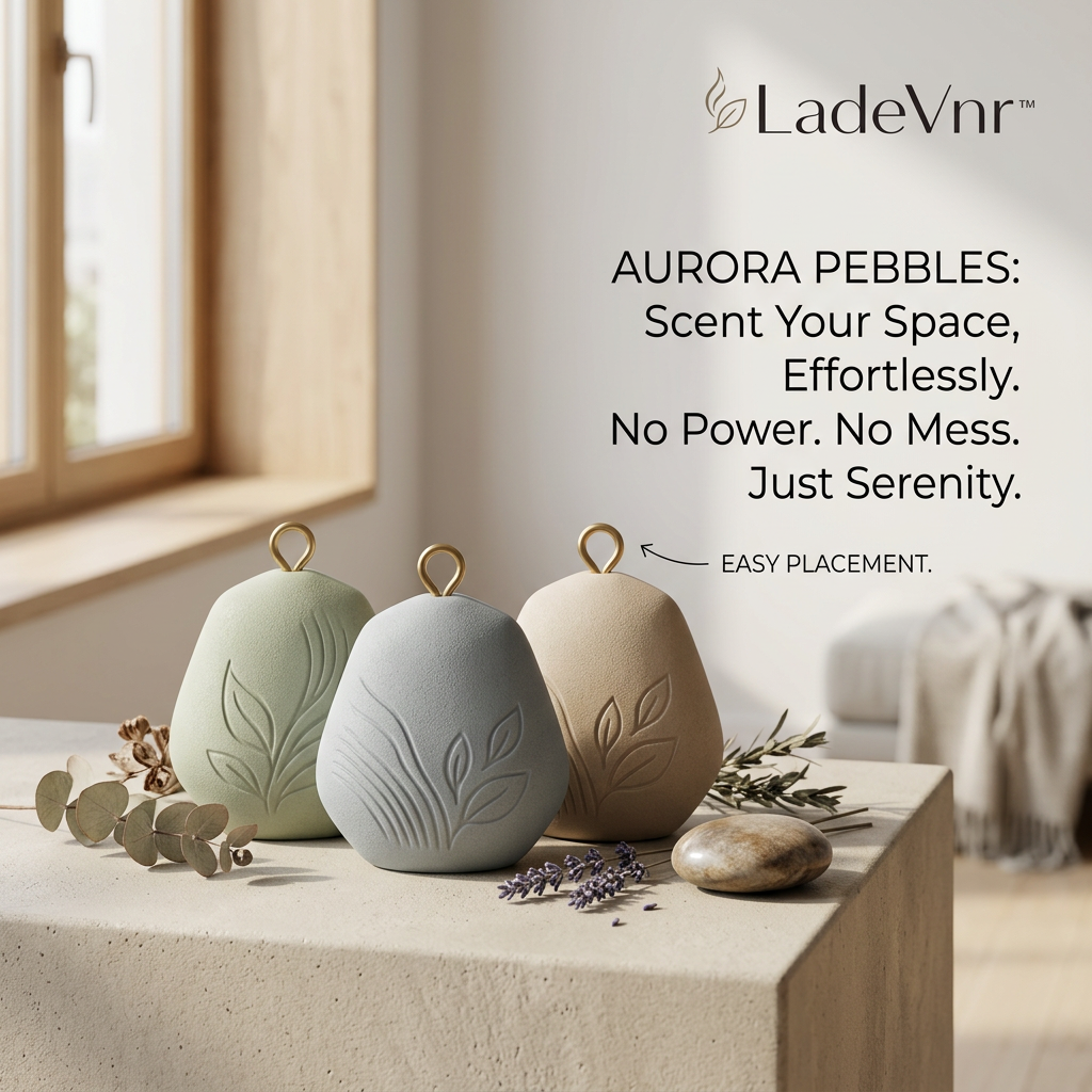 *LadeVnr™ Aurora Pebbles Scented Aroma Stones – No Power, No Mess Home Fragrance Decor*