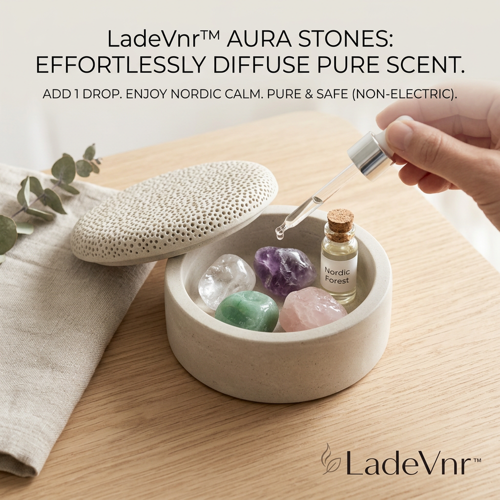 LadeVnr™ Aura Stones Natural Scent Diffuser Set